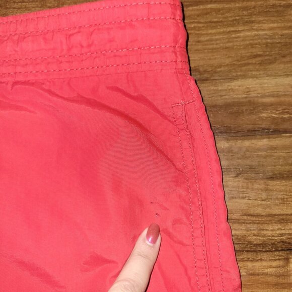 Polo Ralph Lauren Swim Shorts Mens Large Mesh Lined Red Polyester Pockets FLAW - Picture 7 of 16